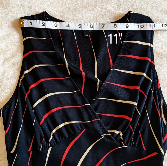 JACOB Black Fitted V-Neck Sleeveless Dress - Picture 5 of 8